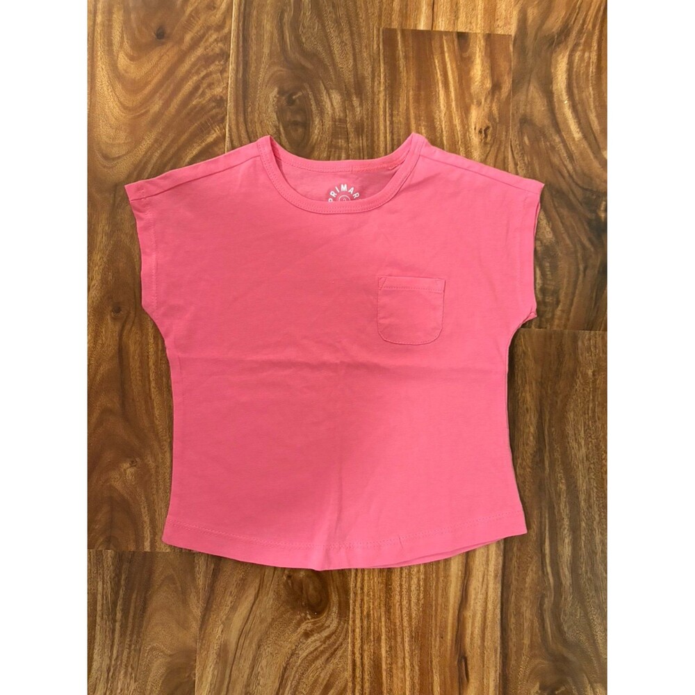 Primary Girls Muscle Tee, Pink, Size 2T